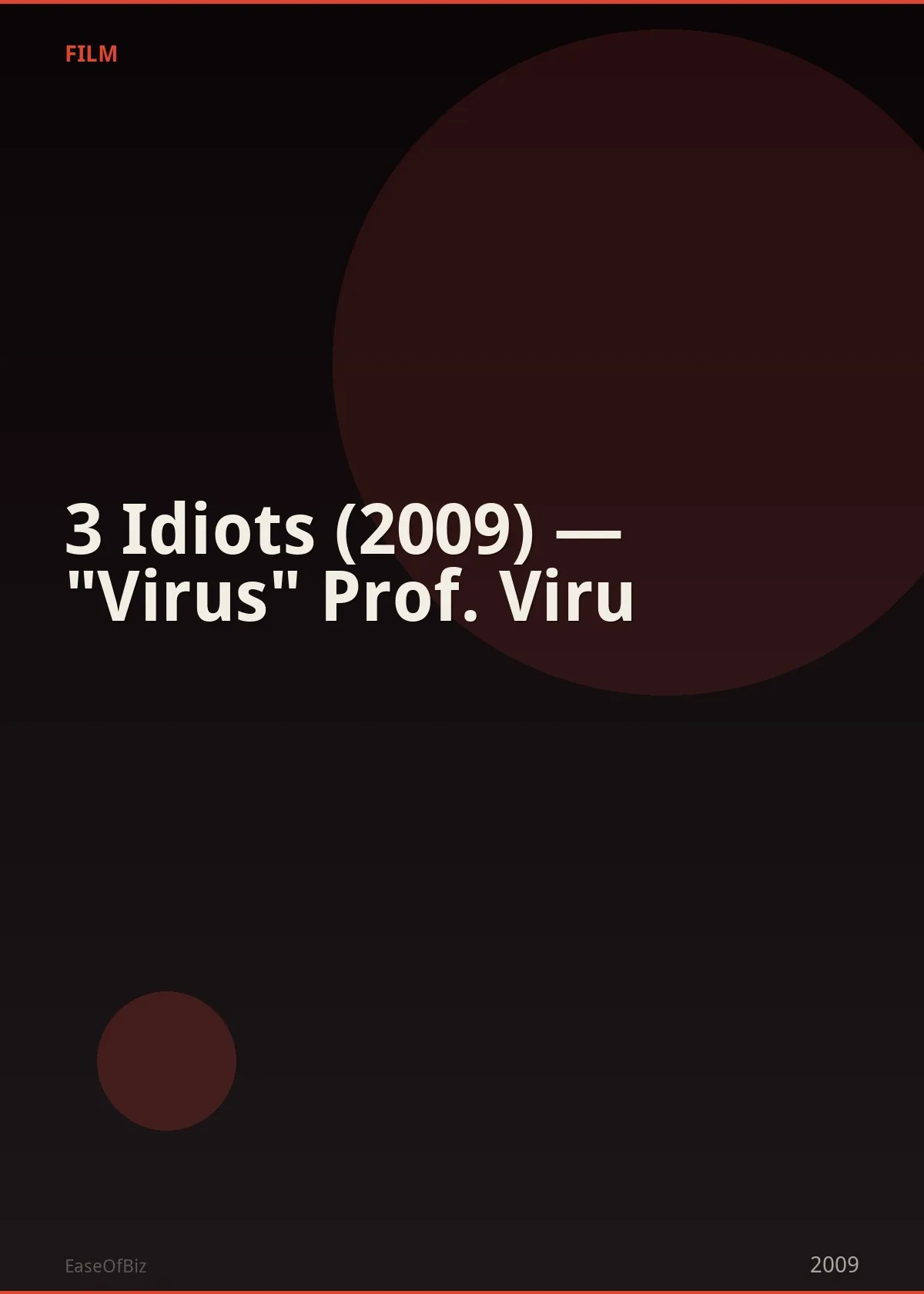 3 Idiots (2009) — "Virus" Prof. Viru