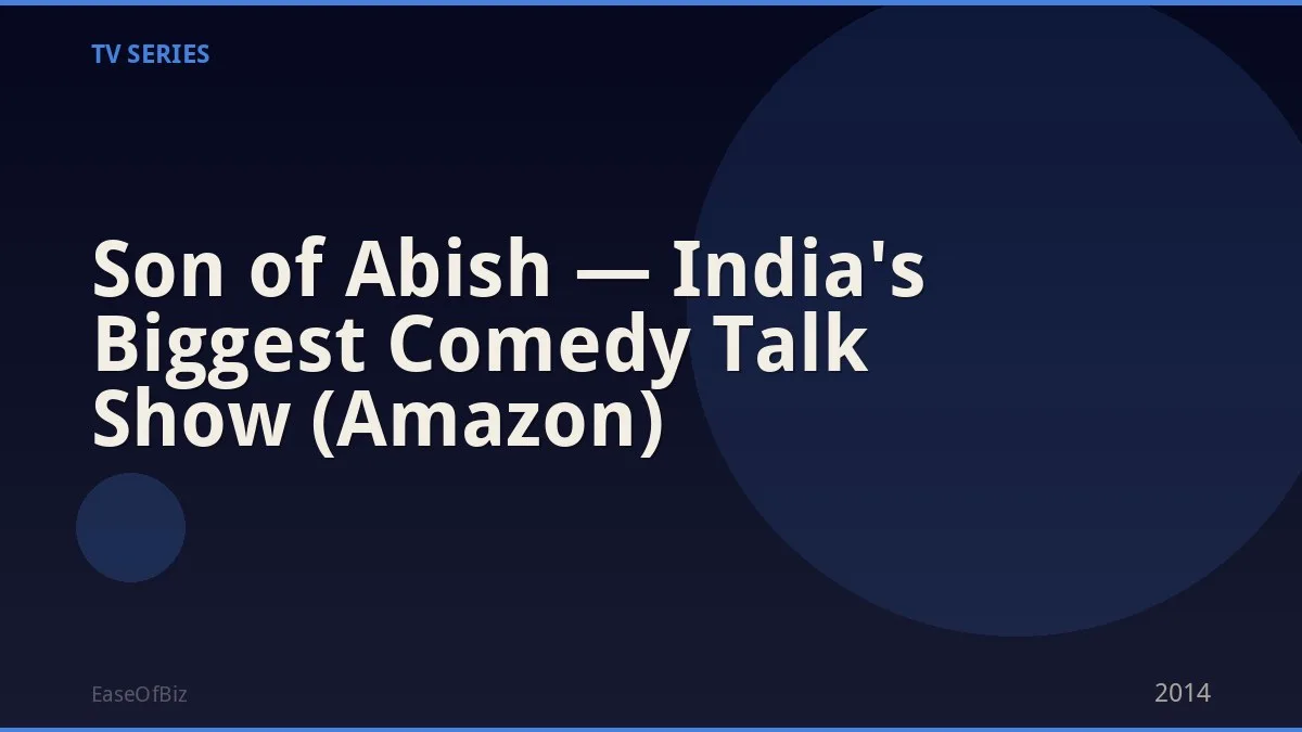 Son of Abish — India's Biggest Comedy Talk Show (Amazon)