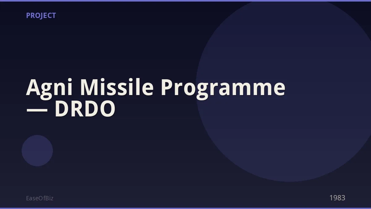 Agni Missile Programme — DRDO