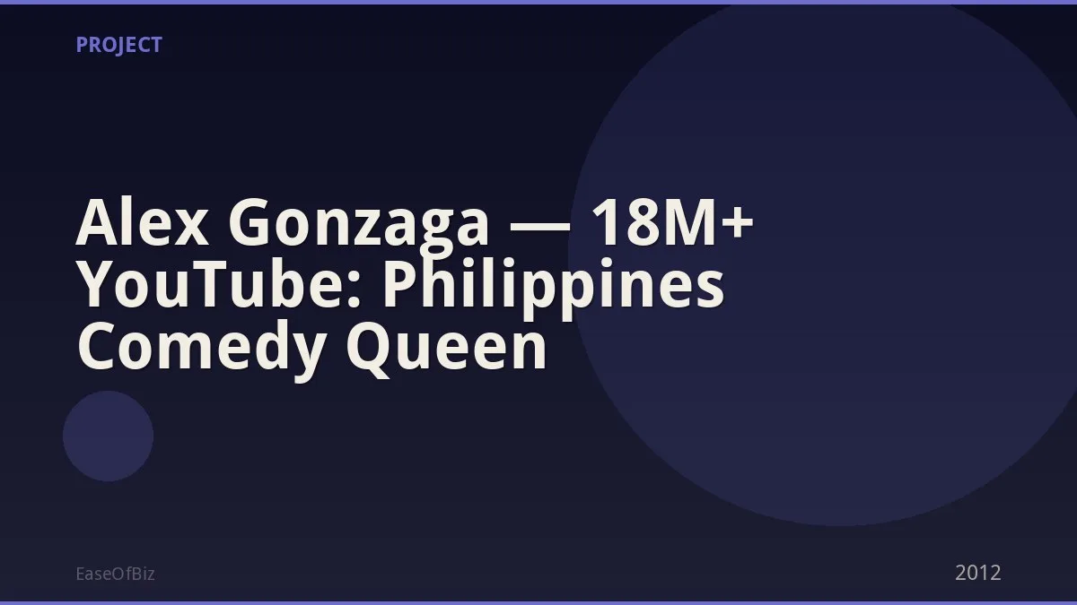 Alex Gonzaga — 18M+ YouTube: Philippines Comedy Queen