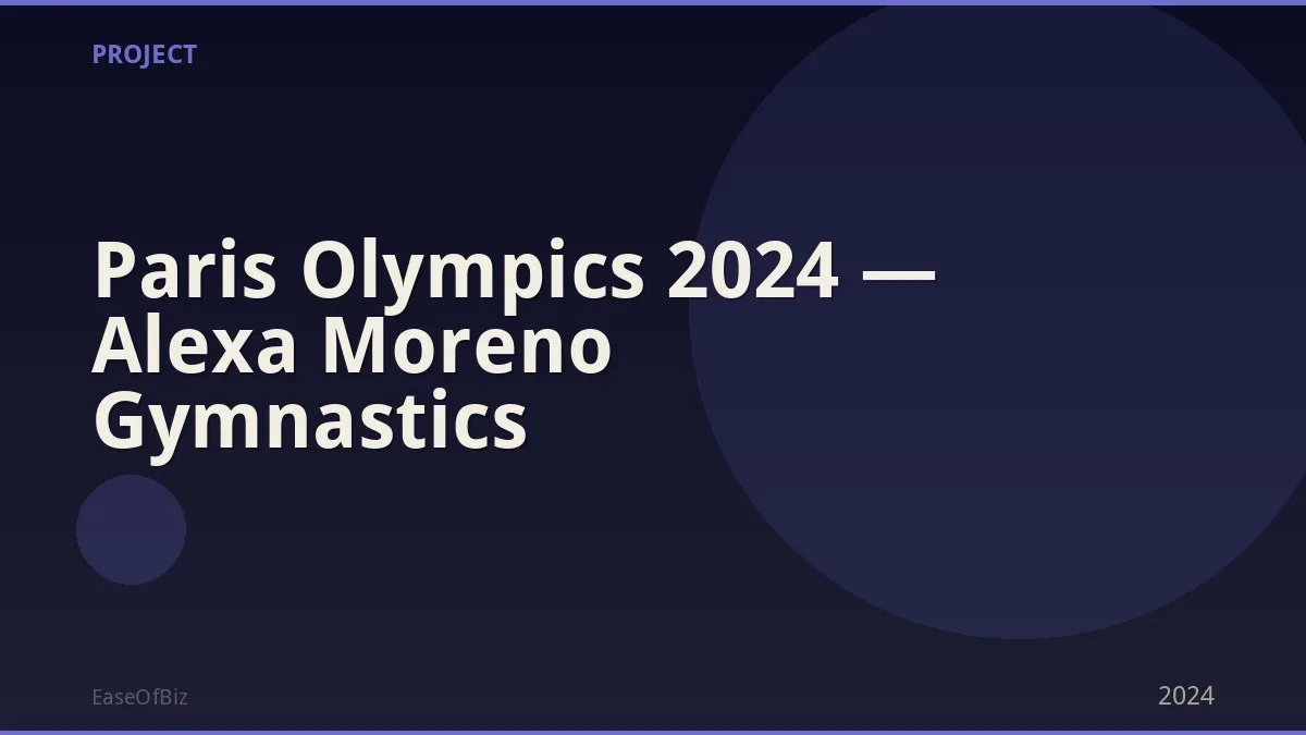 Paris Olympics 2024 — Alexa Moreno Gymnastics