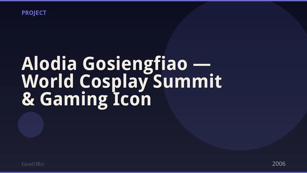 Alodia Gosiengfiao — World Cosplay Summit & Gaming Icon