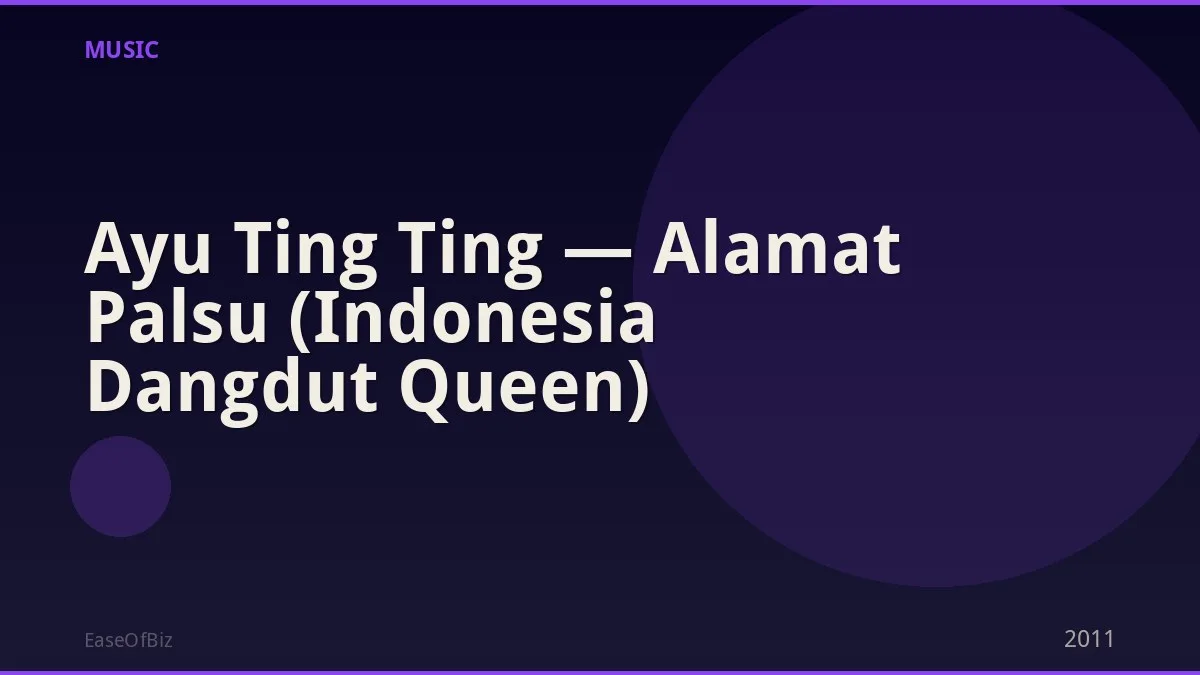 Ayu Ting Ting — Alamat Palsu (Indonesia Dangdut Queen)