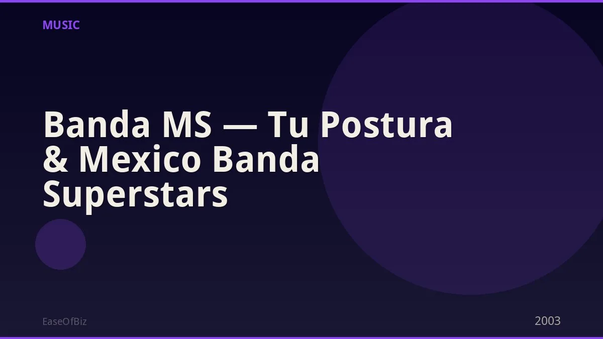 Banda MS — Tu Postura & Mexico Banda Superstars