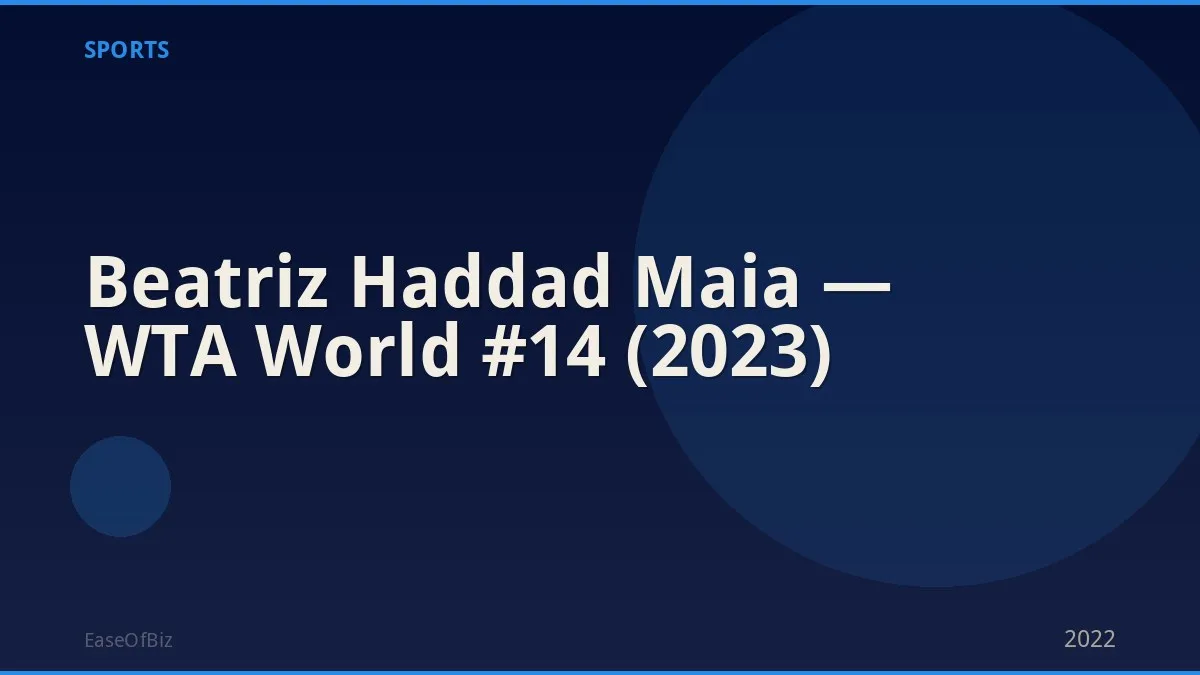 Beatriz Haddad Maia — WTA World #14 (2023)