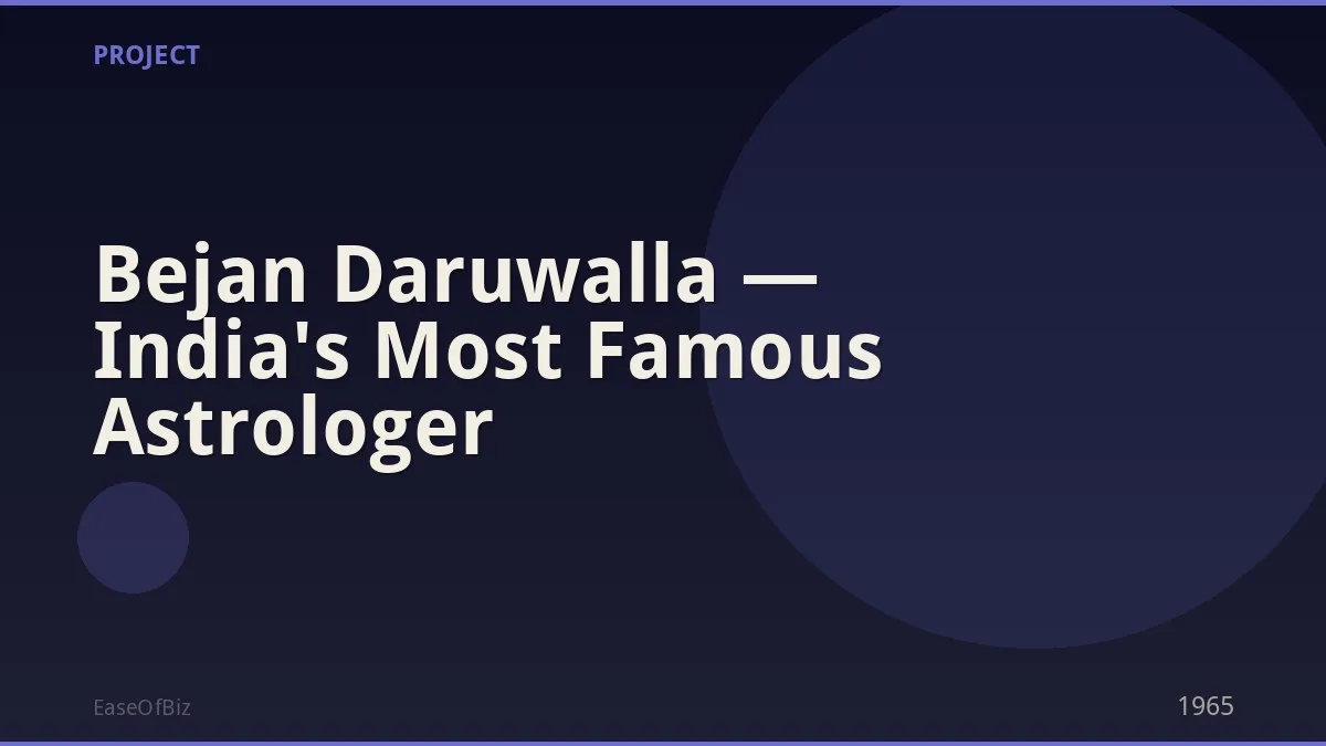 Bejan Daruwalla — India's Most Famous Astrologer