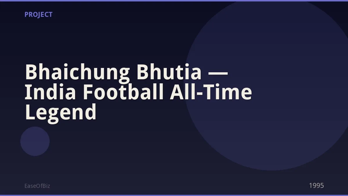 Bhaichung Bhutia — India Football All-Time Legend