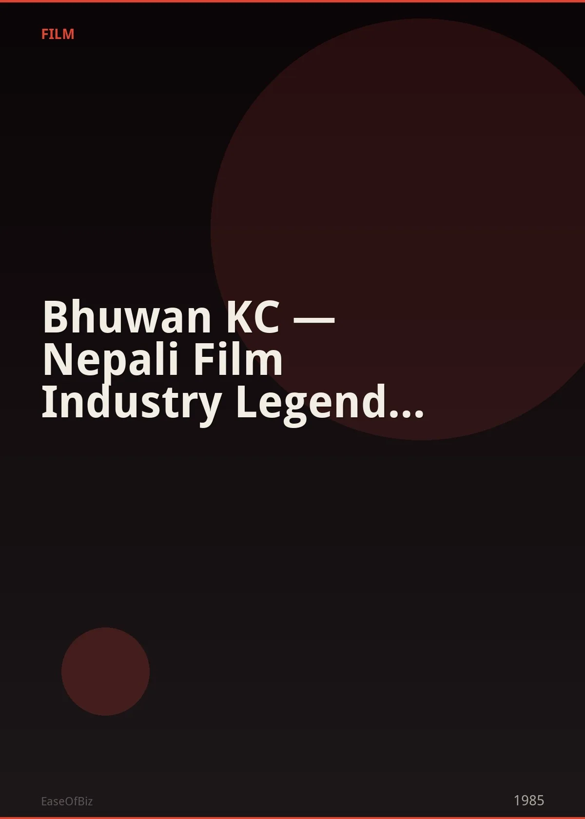 Bhuwan KC — Nepali Film Industry Legend (Director & Producer)