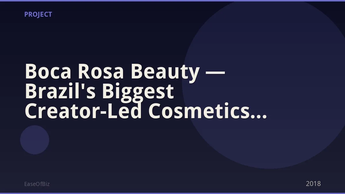Boca Rosa Beauty — Brazil's Biggest Creator-Led Cosmetics Brand