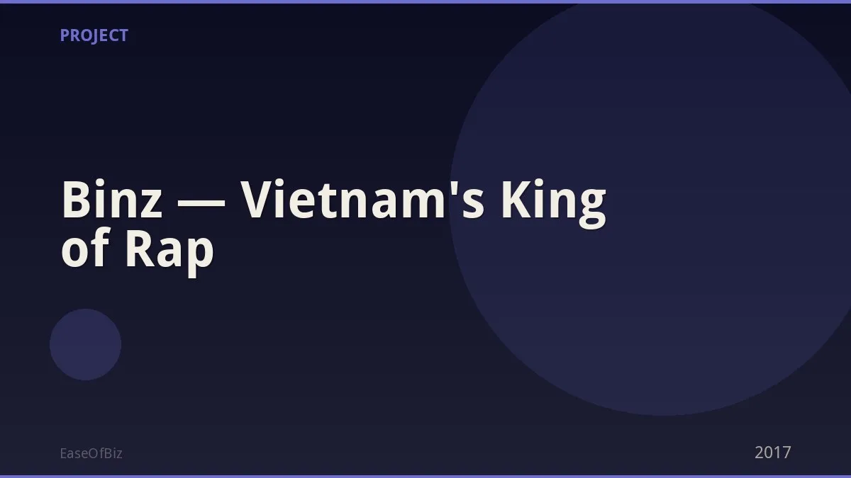 Binz — Vietnam's King of Rap