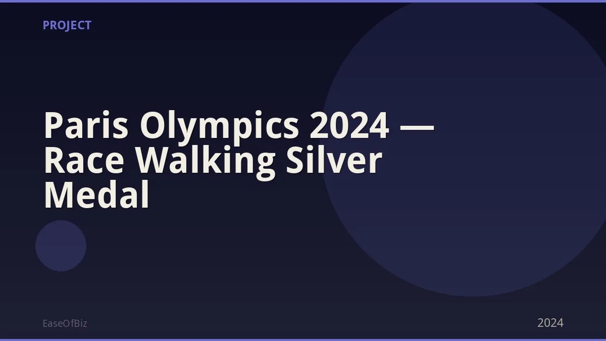 Paris Olympics 2024 — Race Walking Silver Medal