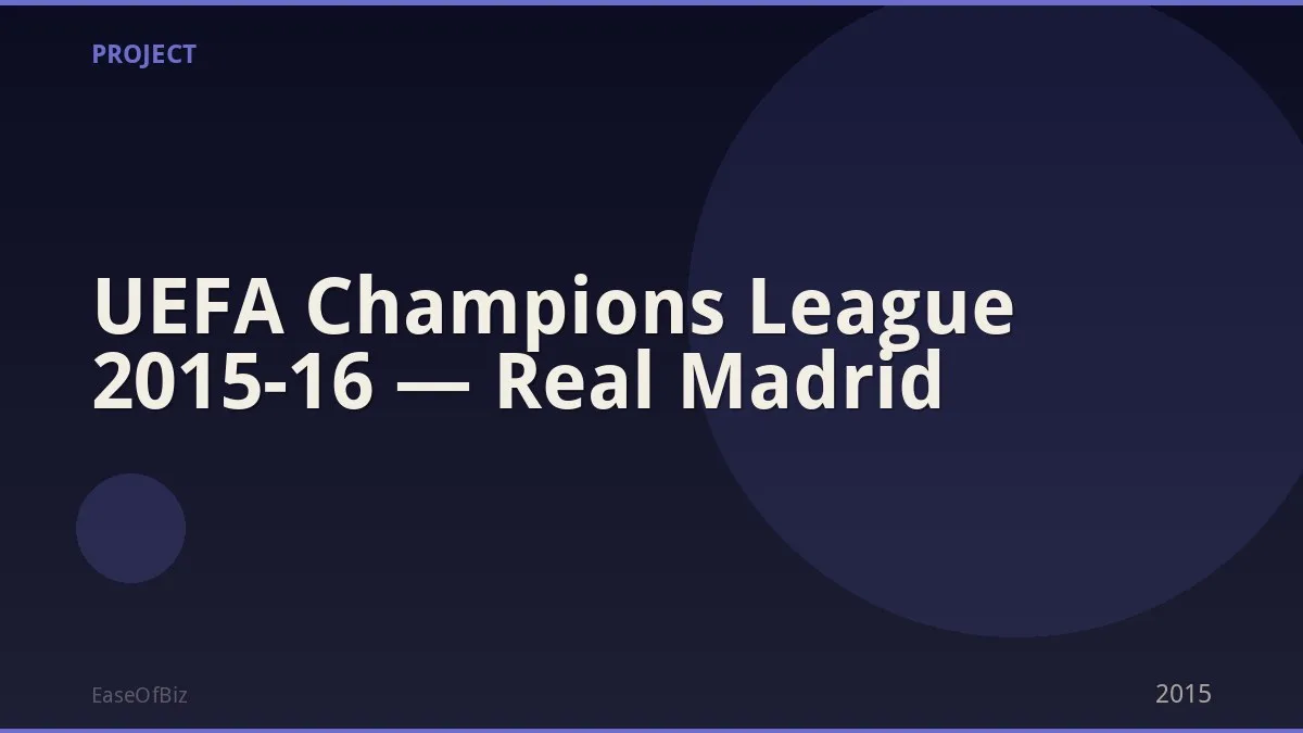 UEFA Champions League 2015-16 — Real Madrid