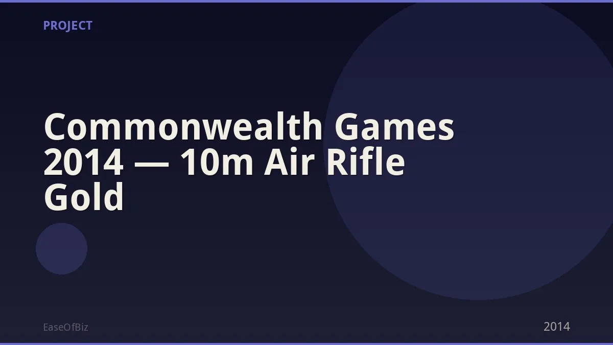 Commonwealth Games 2014 — 10m Air Rifle Gold