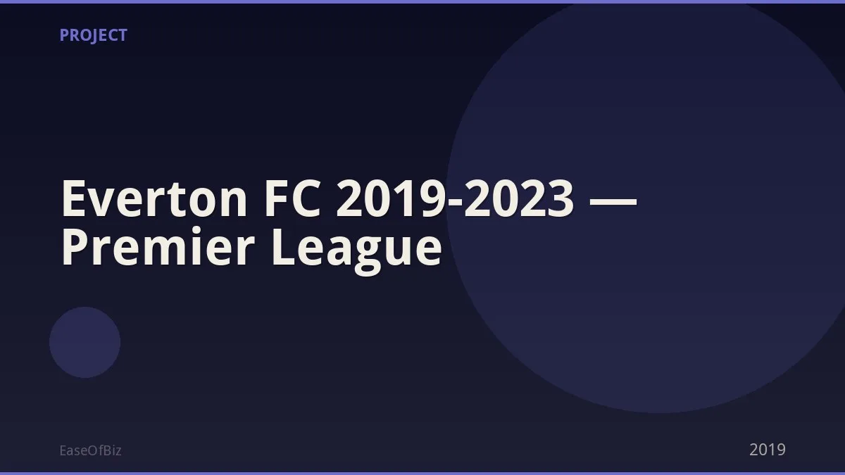 Everton FC 2019-2023 — Premier League