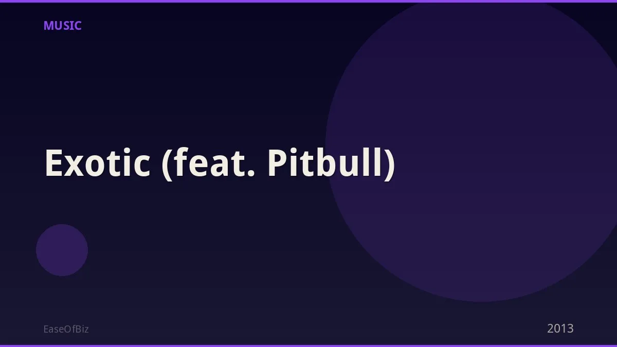 Exotic (feat. Pitbull)