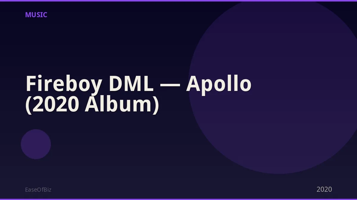 Fireboy DML — Apollo (2020 Album)