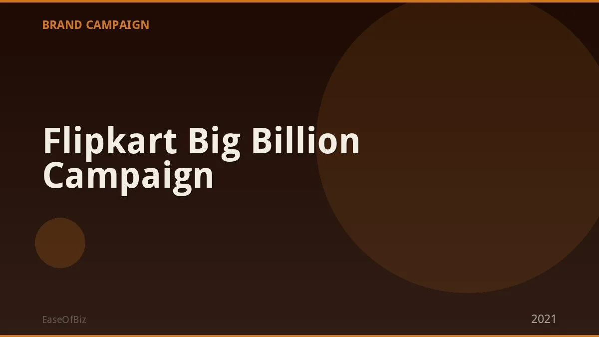 Flipkart Big Billion Campaign