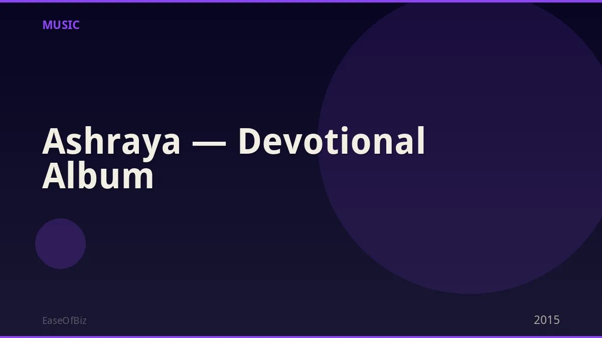 Ashraya — Devotional Album