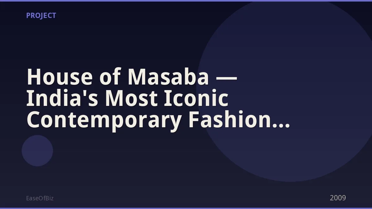House of Masaba — India's Most Iconic Contemporary Fashion Brand