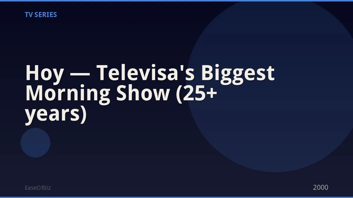 Hoy — Televisa's Biggest Morning Show (25+ years)