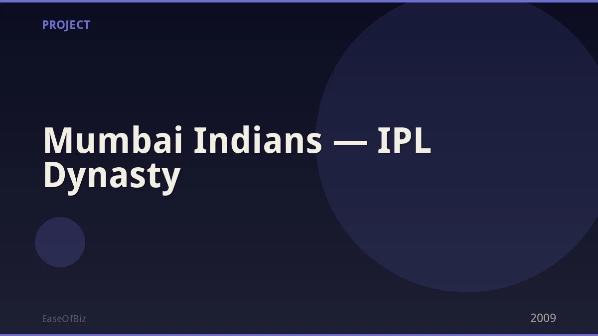 Mumbai Indians — IPL Dynasty