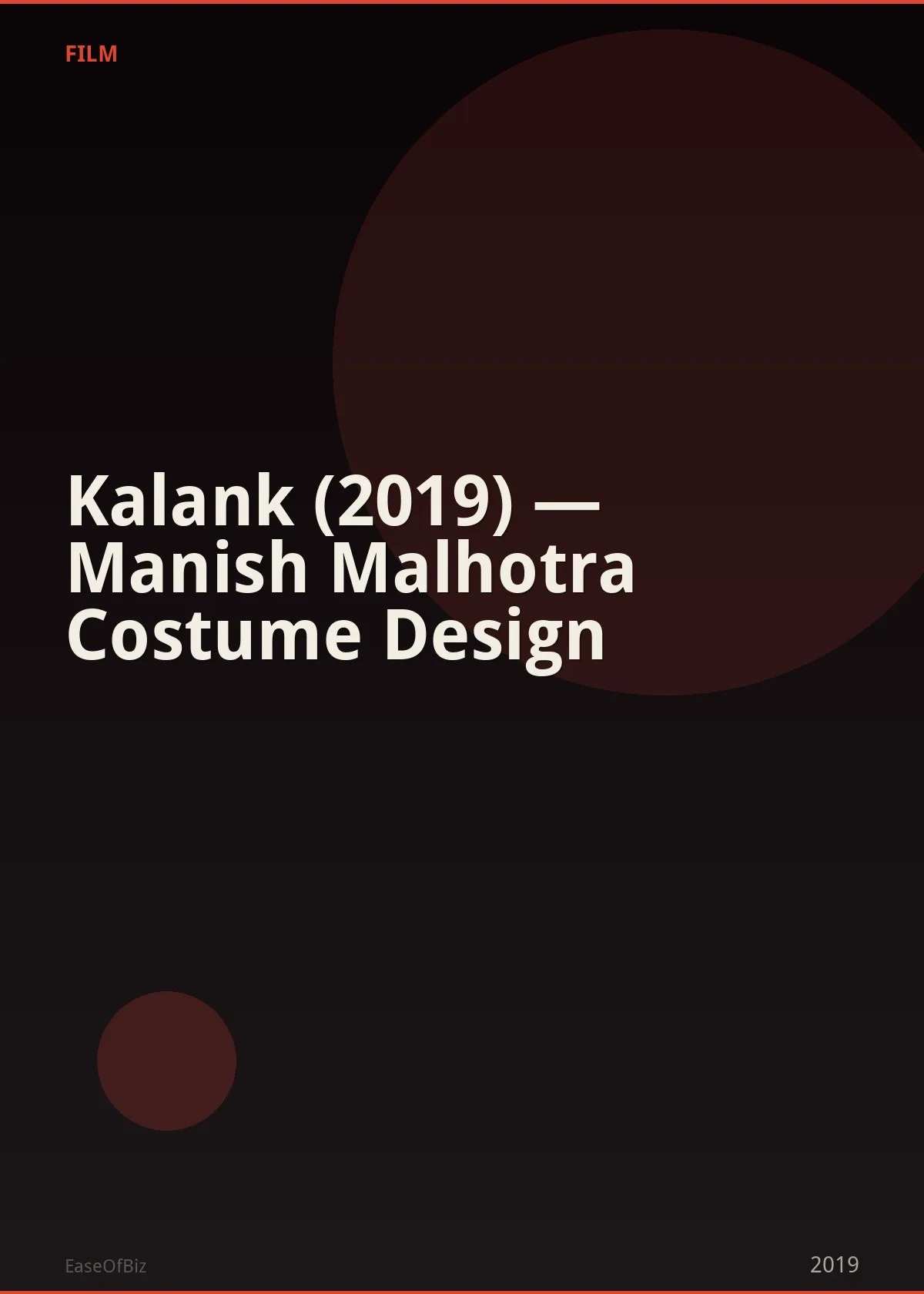 Kalank (2019) — Manish Malhotra Costume Design