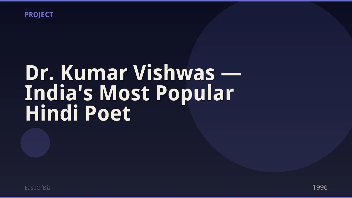 Dr. Kumar Vishwas — India's Most Popular Hindi Poet