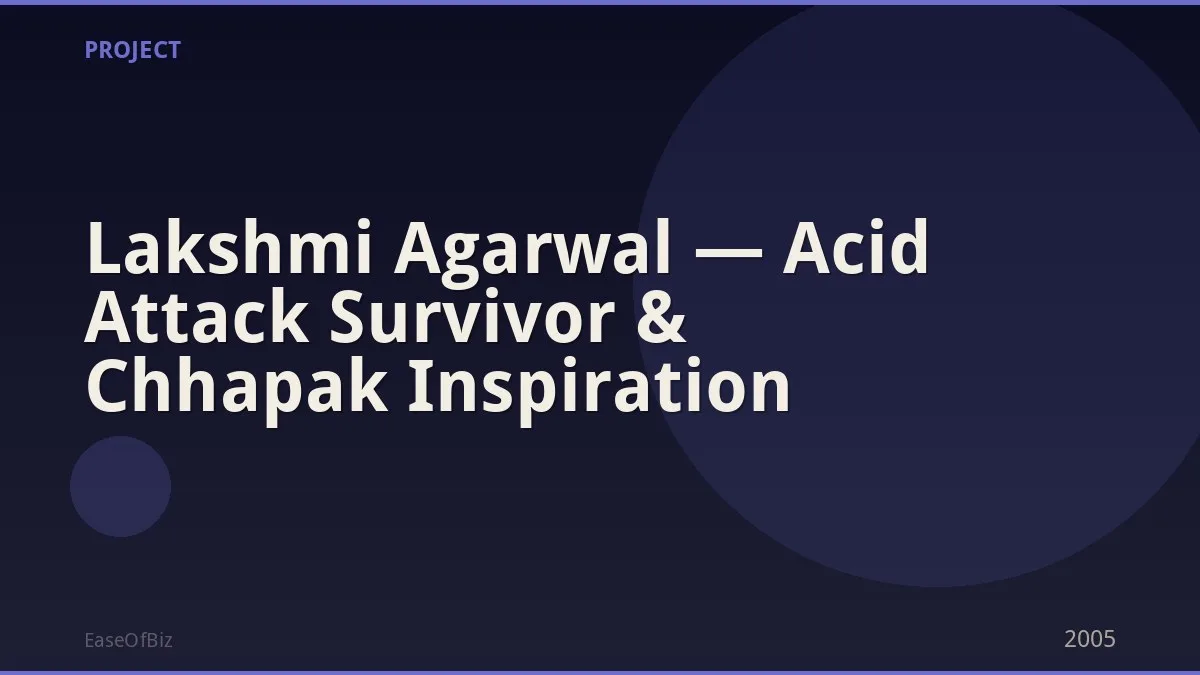 Lakshmi Agarwal — Acid Attack Survivor & Chhapak Inspiration