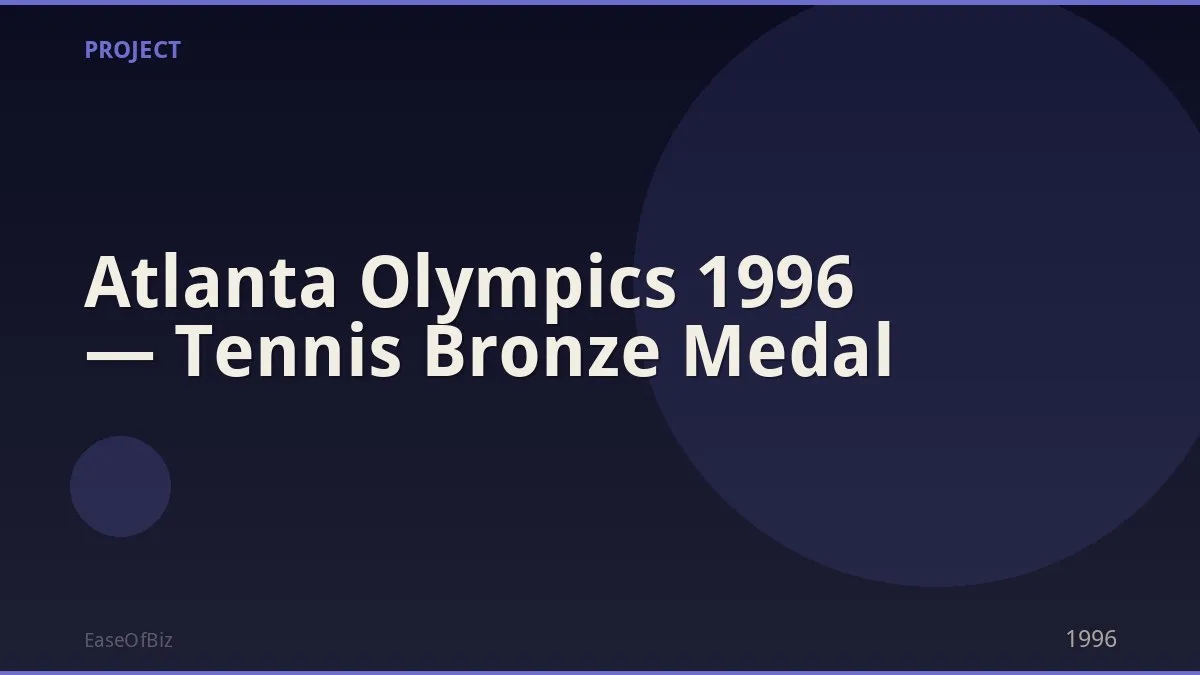 Atlanta Olympics 1996 — Tennis Bronze Medal