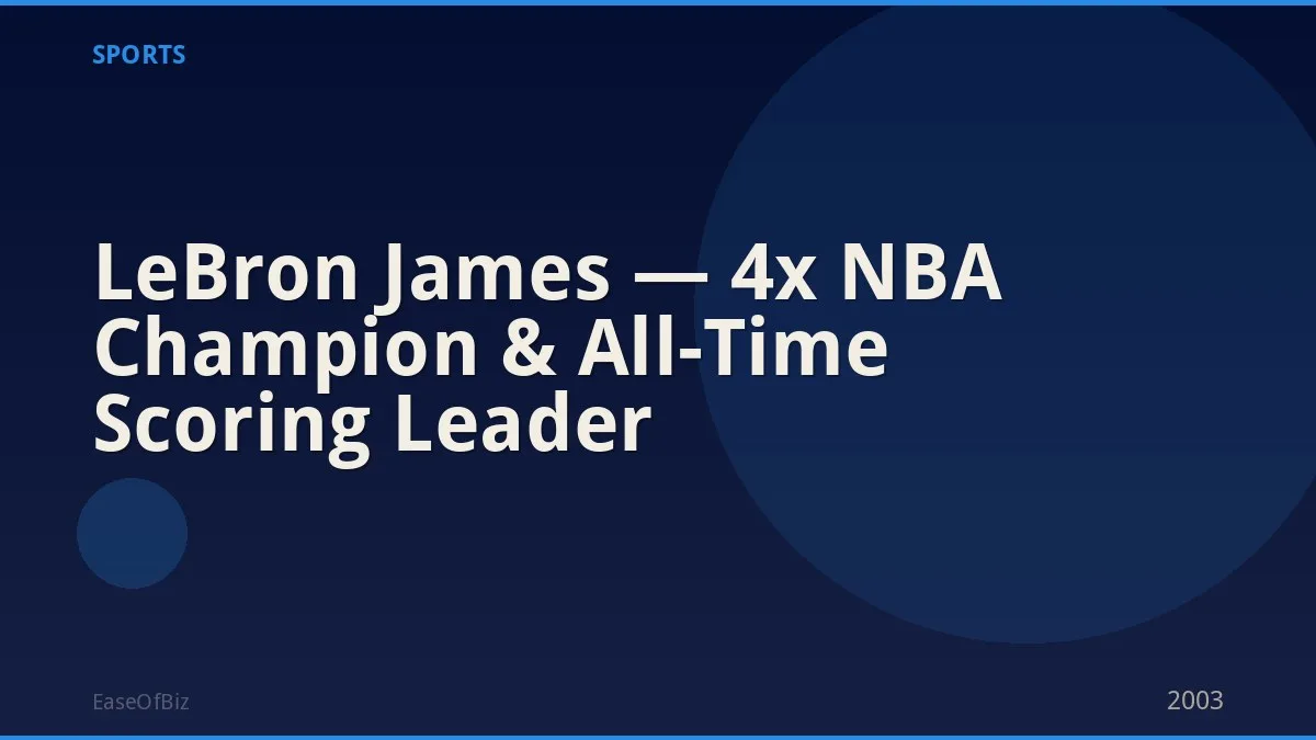 LeBron James — 4x NBA Champion & All-Time Scoring Leader