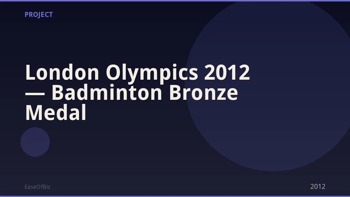 London Olympics 2012 — Badminton Bronze Medal
