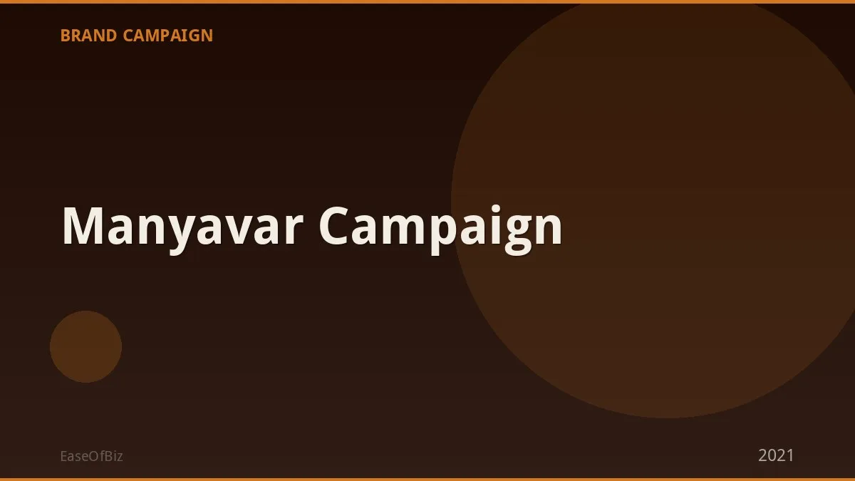 Manyavar Campaign