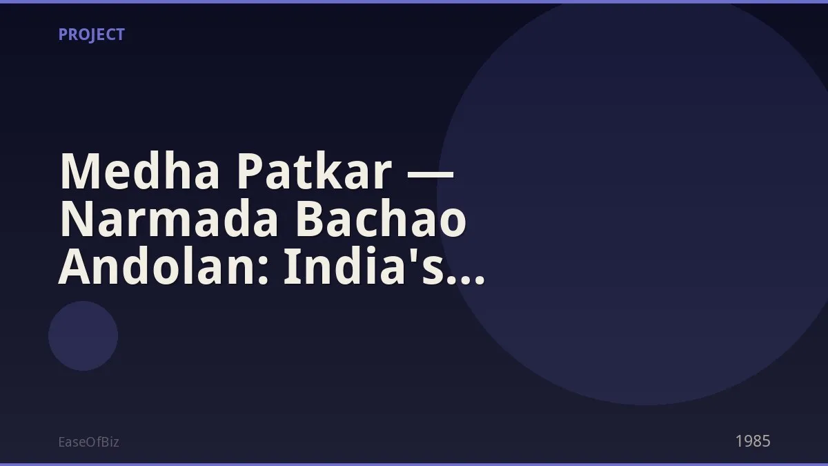 Medha Patkar — Narmada Bachao Andolan: India's Greatest Social Movement