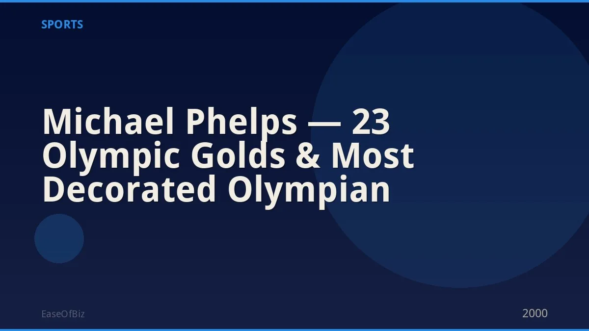 Michael Phelps — 23 Olympic Golds & Most Decorated Olympian