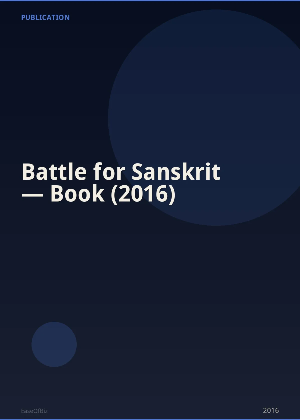 Battle for Sanskrit — Book (2016)