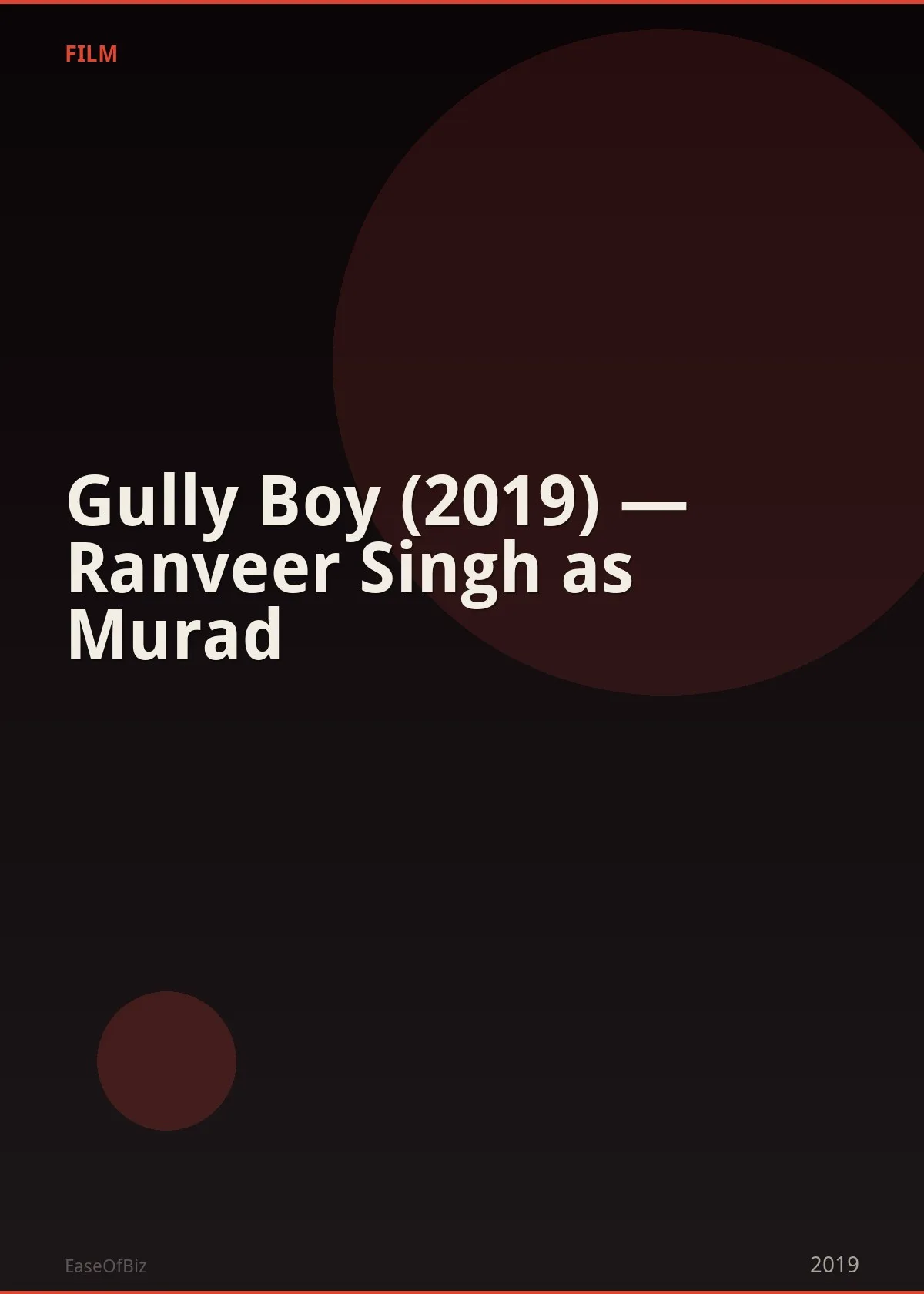 Gully Boy (2019) — Ranveer Singh as Murad