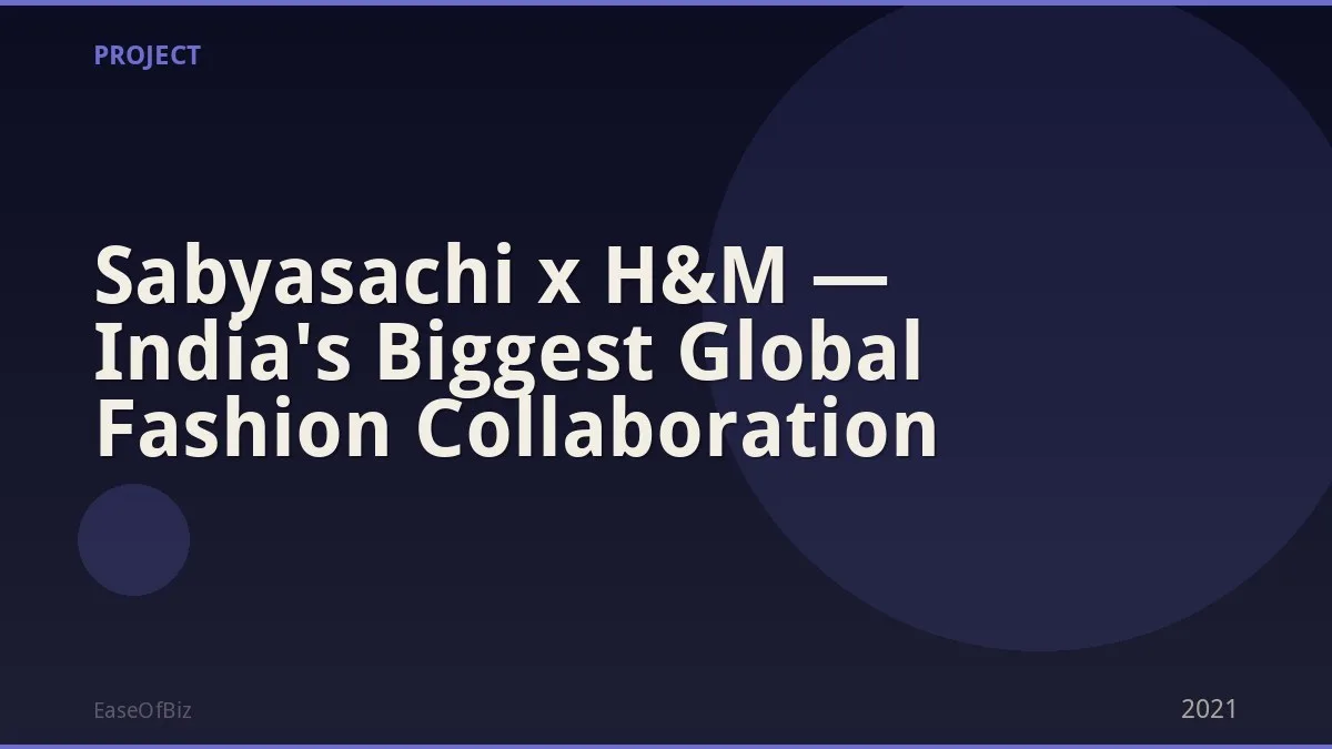 Sabyasachi x H&M — India's Biggest Global Fashion Collaboration