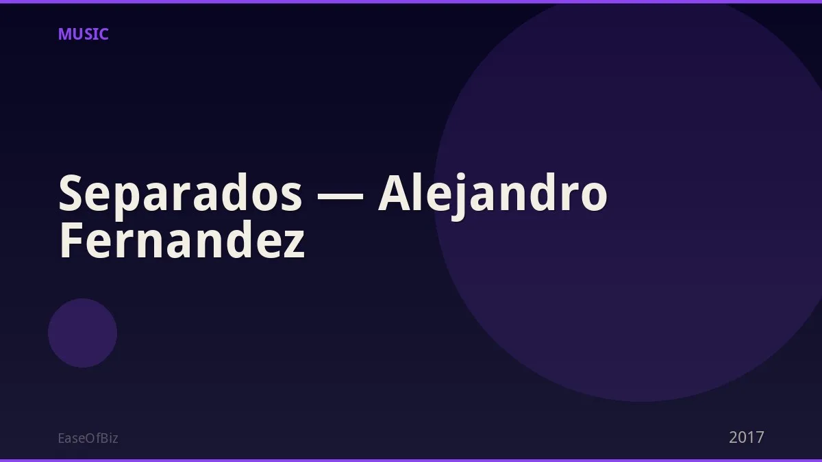 Separados — Alejandro Fernandez