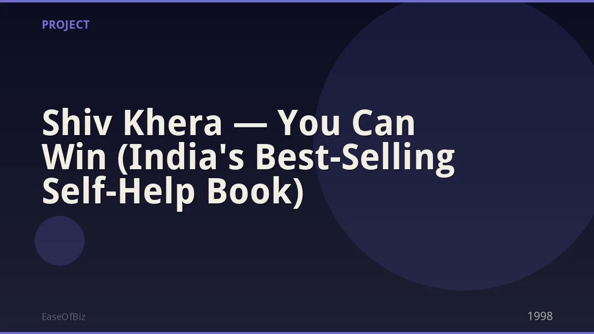 Shiv Khera — You Can Win (India's Best-Selling Self-Help Book)