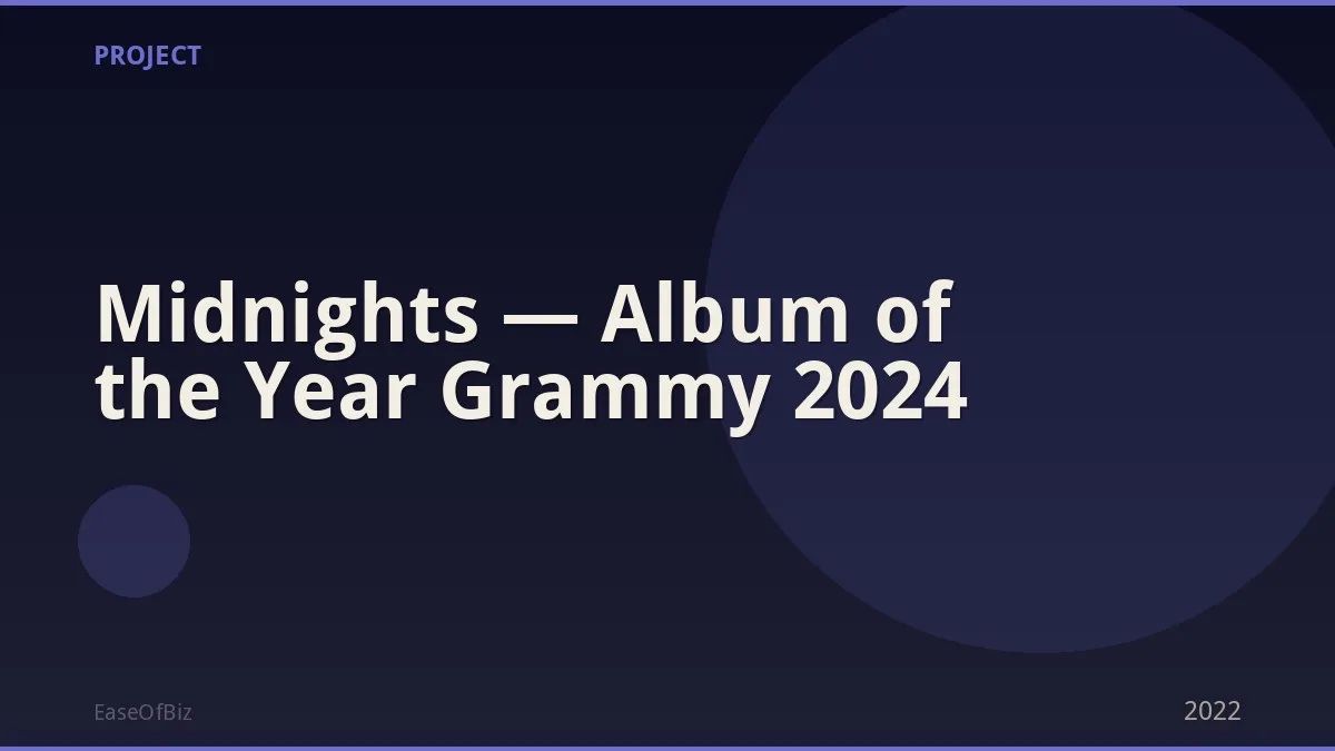 Midnights — Album of the Year Grammy 2024