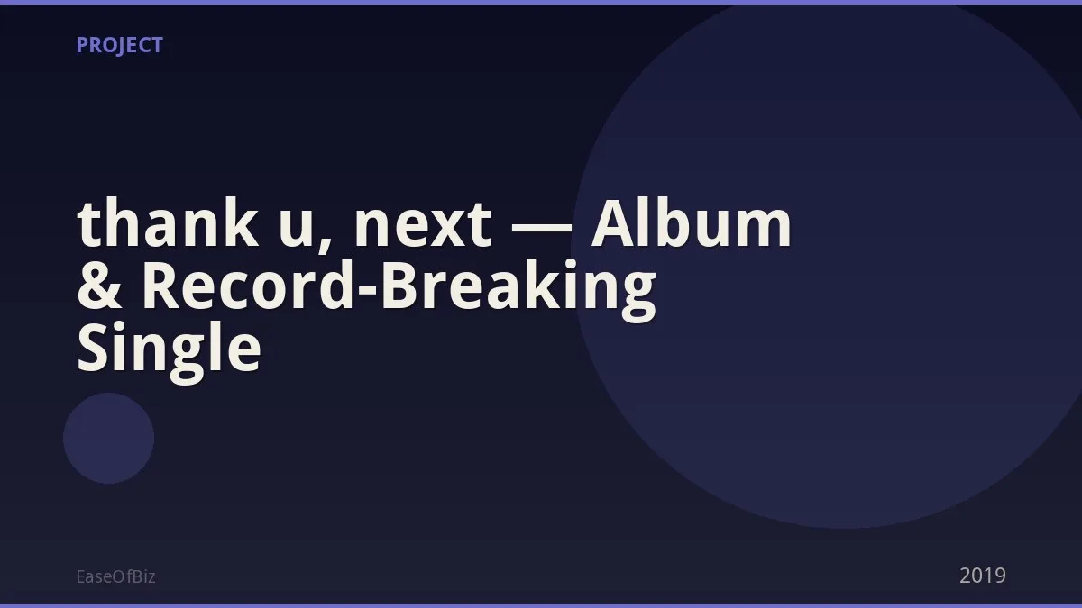 thank u, next — Album & Record-Breaking Single