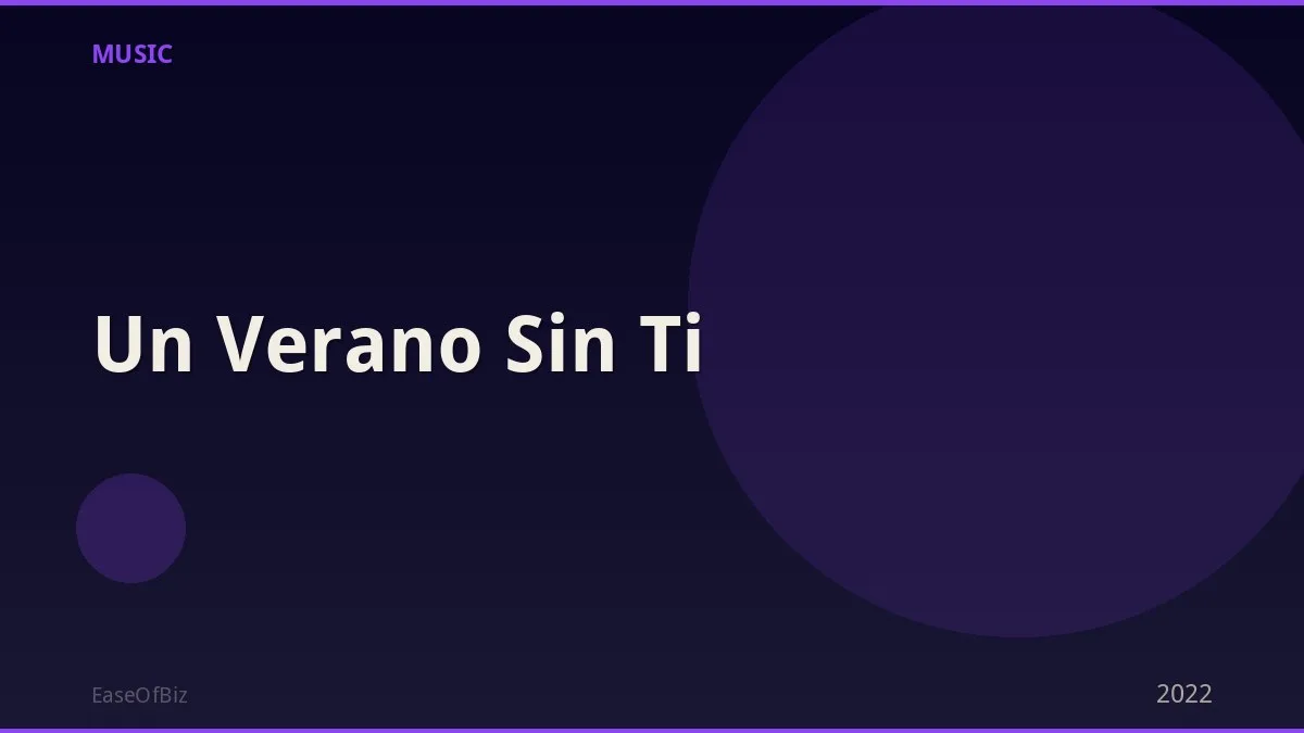 Un Verano Sin Ti