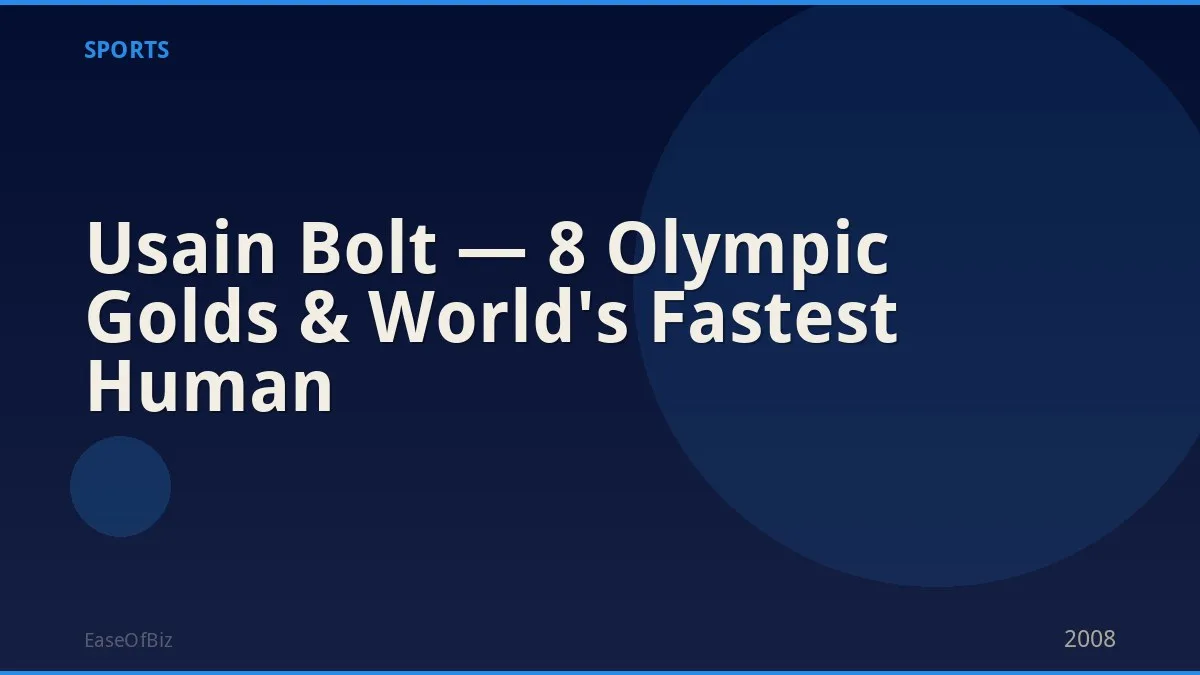 Usain Bolt — 8 Olympic Golds & World's Fastest Human