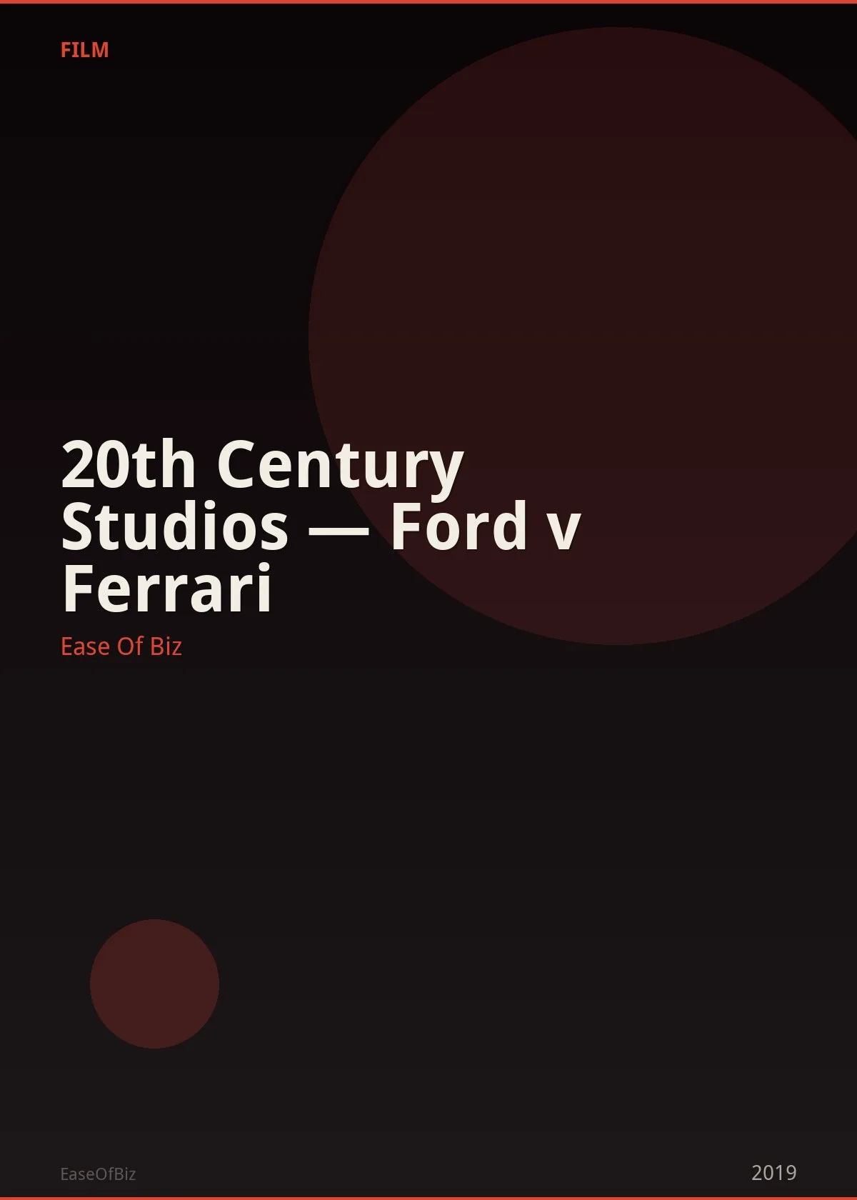 20th Century Studios — Ford v Ferrari