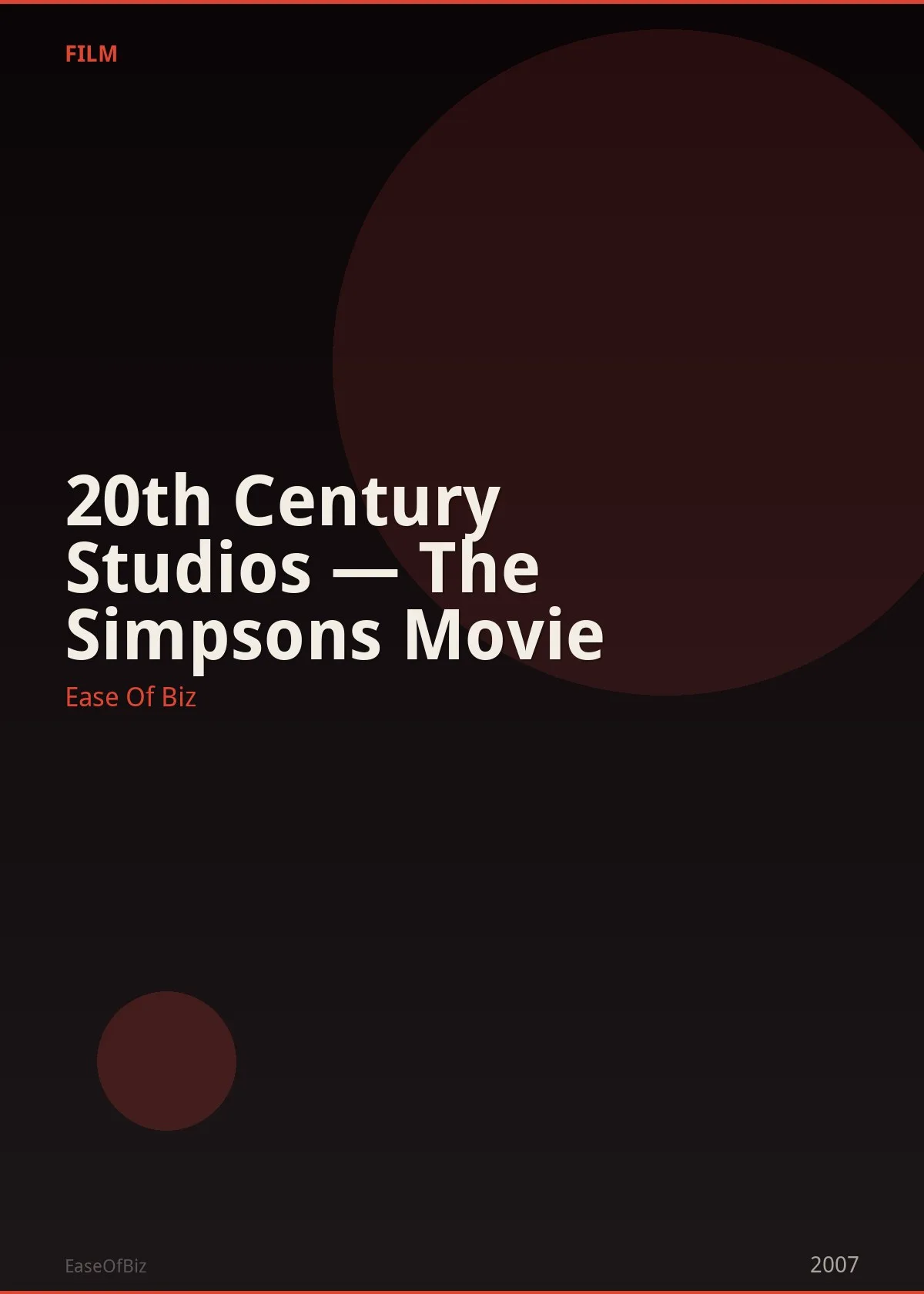 20th Century Studios — The Simpsons Movie