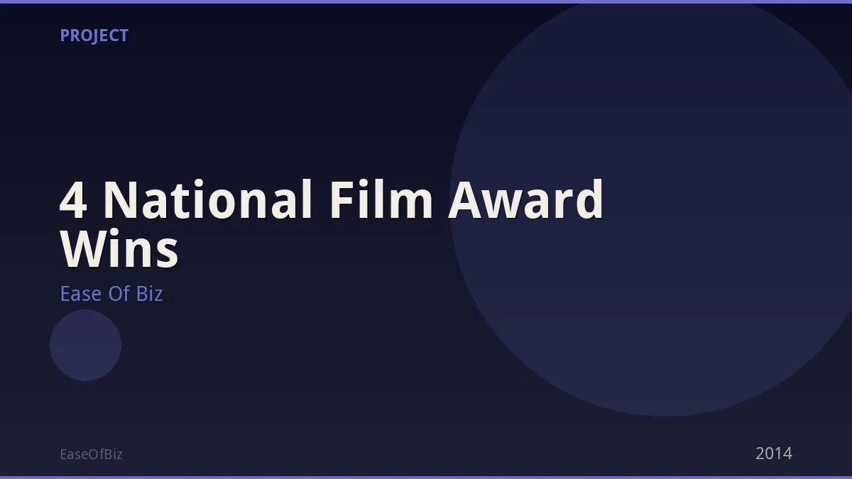 4 National Film Award Wins