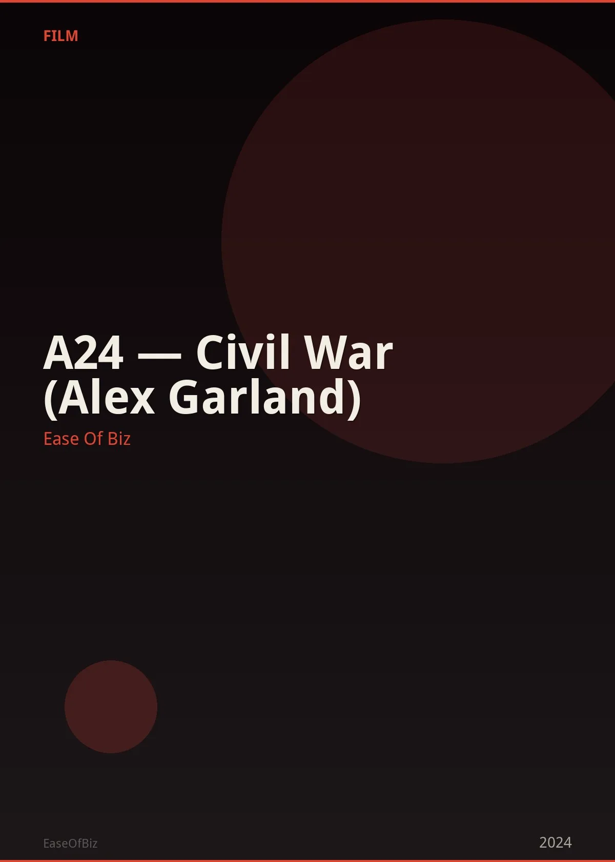 A24 — Civil War (Alex Garland)
