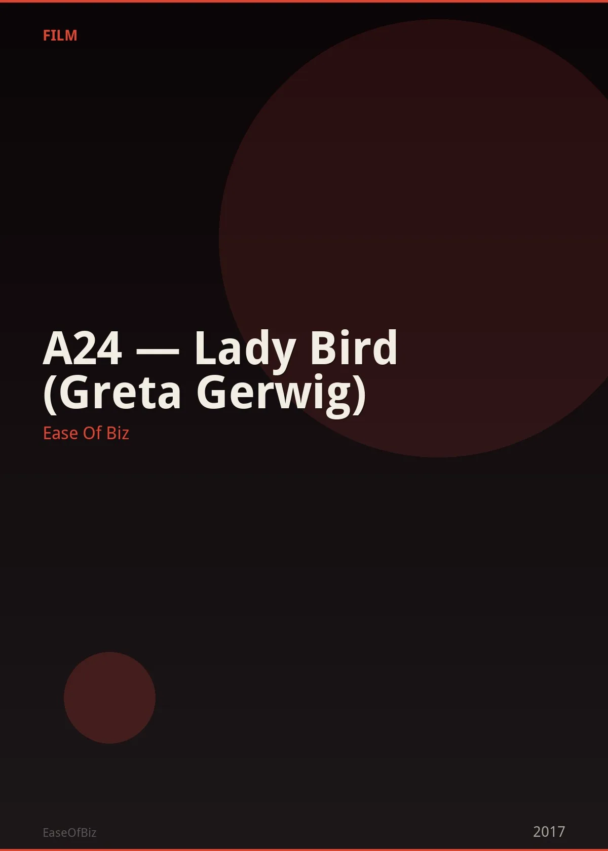 A24 — Lady Bird (Greta Gerwig)