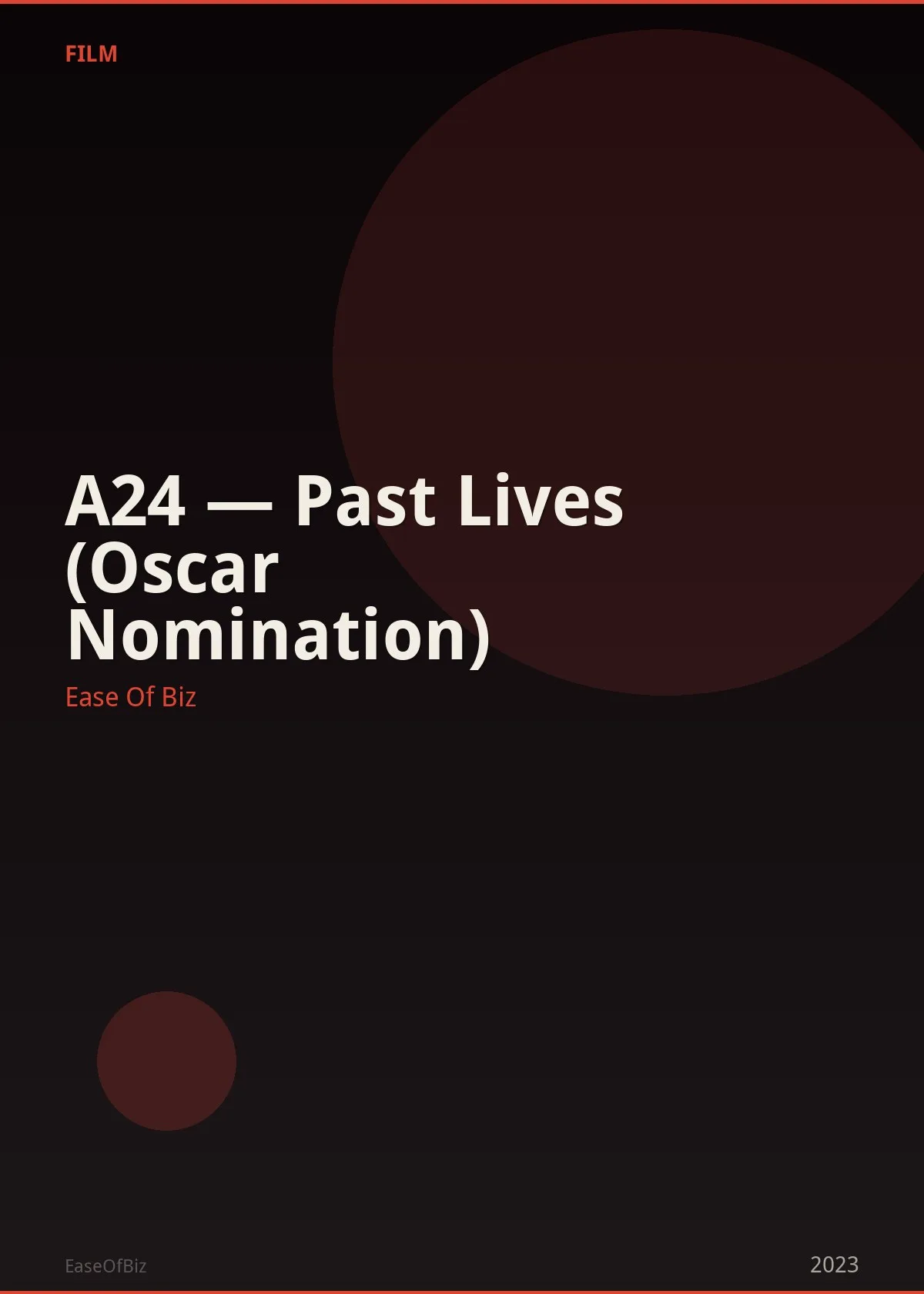 A24 — Past Lives (Oscar Nomination)