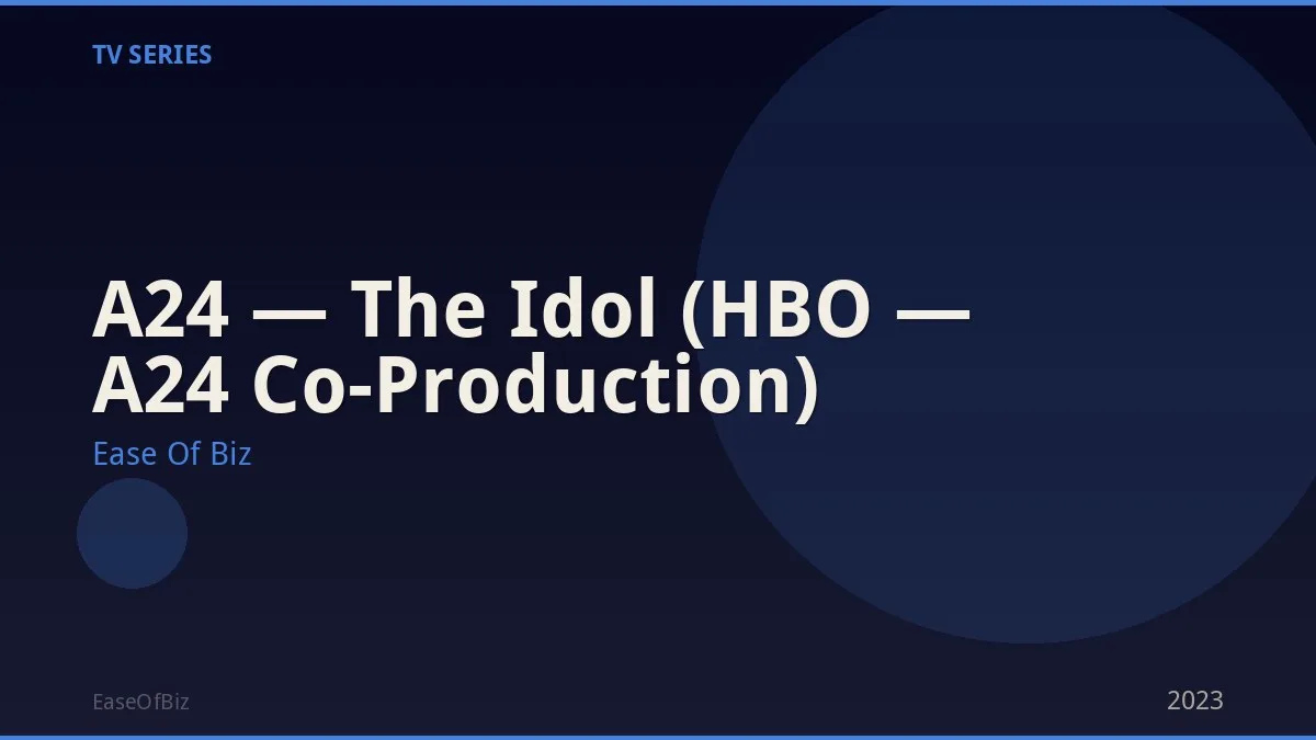 A24 — The Idol (HBO — A24 Co-Production)